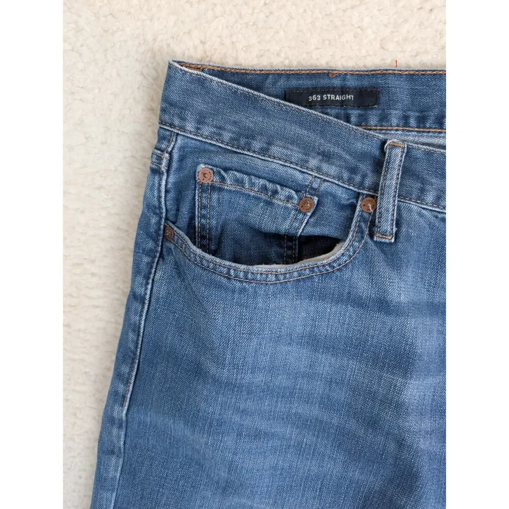 Lucky Brand 363 Straight Jeans Mens 38x24 Denim Medium Wash 5 Pocket